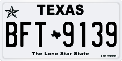 TX license plate BFT9139