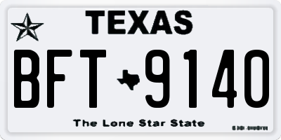 TX license plate BFT9140
