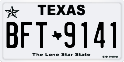 TX license plate BFT9141