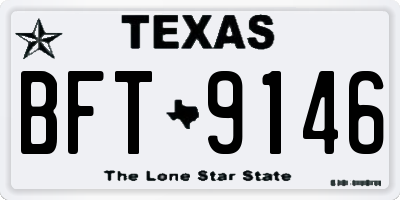 TX license plate BFT9146