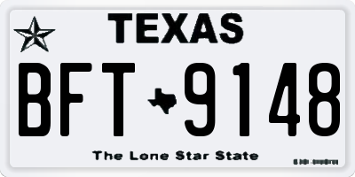 TX license plate BFT9148