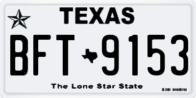 TX license plate BFT9153