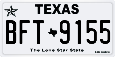 TX license plate BFT9155