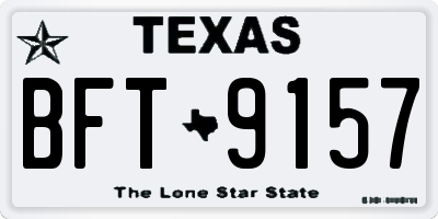 TX license plate BFT9157