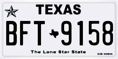 TX license plate BFT9158