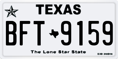 TX license plate BFT9159