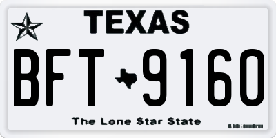TX license plate BFT9160