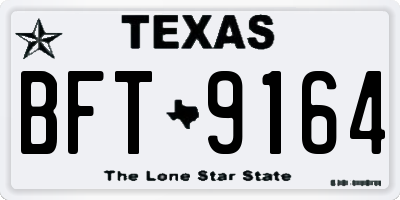 TX license plate BFT9164