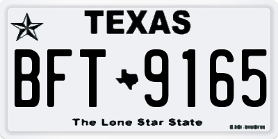 TX license plate BFT9165