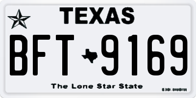 TX license plate BFT9169