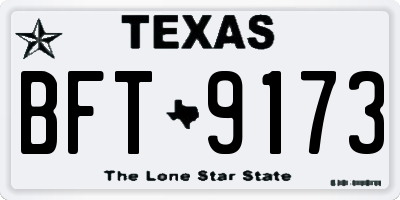 TX license plate BFT9173