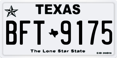 TX license plate BFT9175