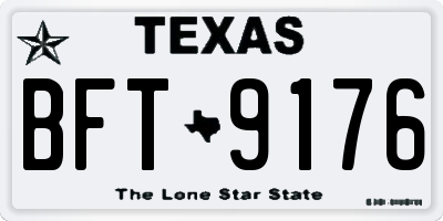 TX license plate BFT9176