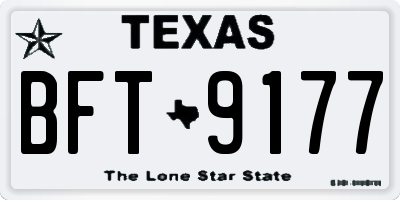 TX license plate BFT9177