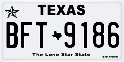 TX license plate BFT9186