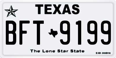 TX license plate BFT9199