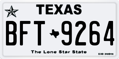 TX license plate BFT9264