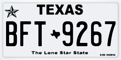 TX license plate BFT9267