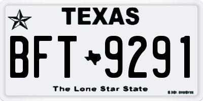 TX license plate BFT9291