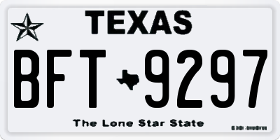 TX license plate BFT9297