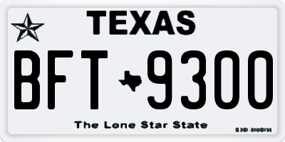 TX license plate BFT9300
