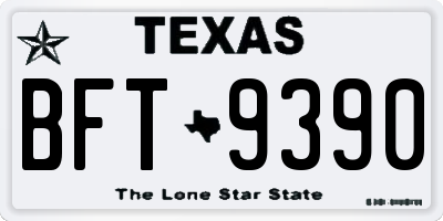 TX license plate BFT9390