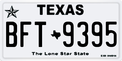 TX license plate BFT9395