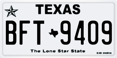 TX license plate BFT9409
