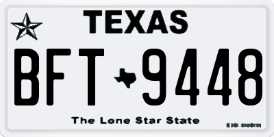 TX license plate BFT9448