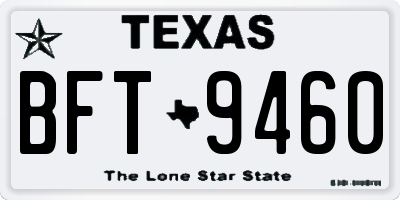 TX license plate BFT9460