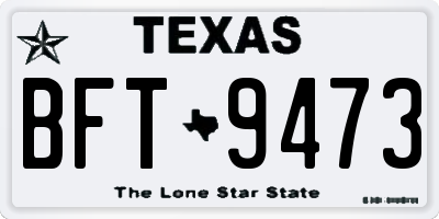 TX license plate BFT9473