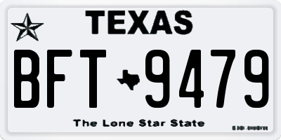 TX license plate BFT9479