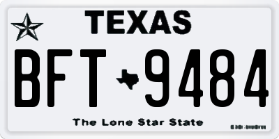 TX license plate BFT9484