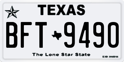 TX license plate BFT9490
