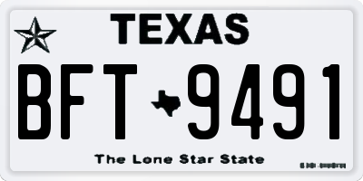 TX license plate BFT9491