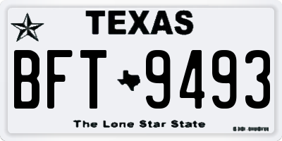 TX license plate BFT9493