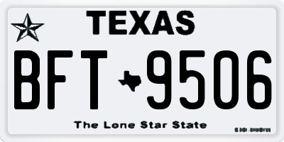 TX license plate BFT9506