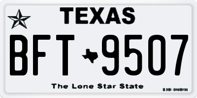 TX license plate BFT9507