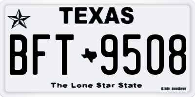 TX license plate BFT9508