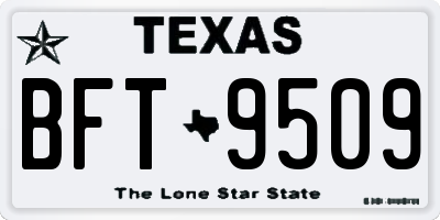 TX license plate BFT9509