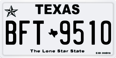 TX license plate BFT9510