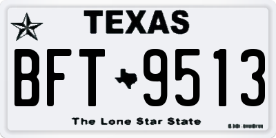 TX license plate BFT9513