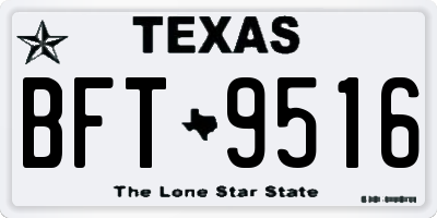 TX license plate BFT9516