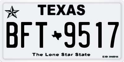 TX license plate BFT9517