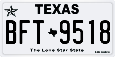 TX license plate BFT9518