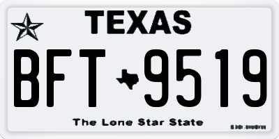 TX license plate BFT9519