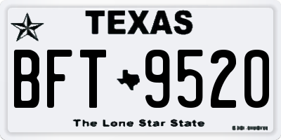 TX license plate BFT9520