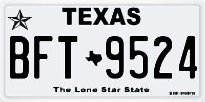 TX license plate BFT9524
