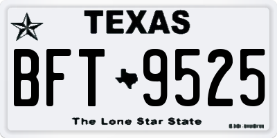 TX license plate BFT9525
