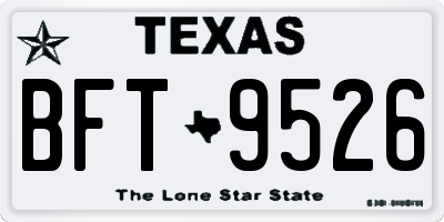 TX license plate BFT9526